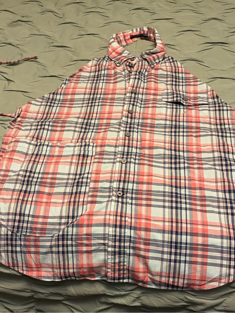 Men’s Nautica dress shirt apron-please read description
